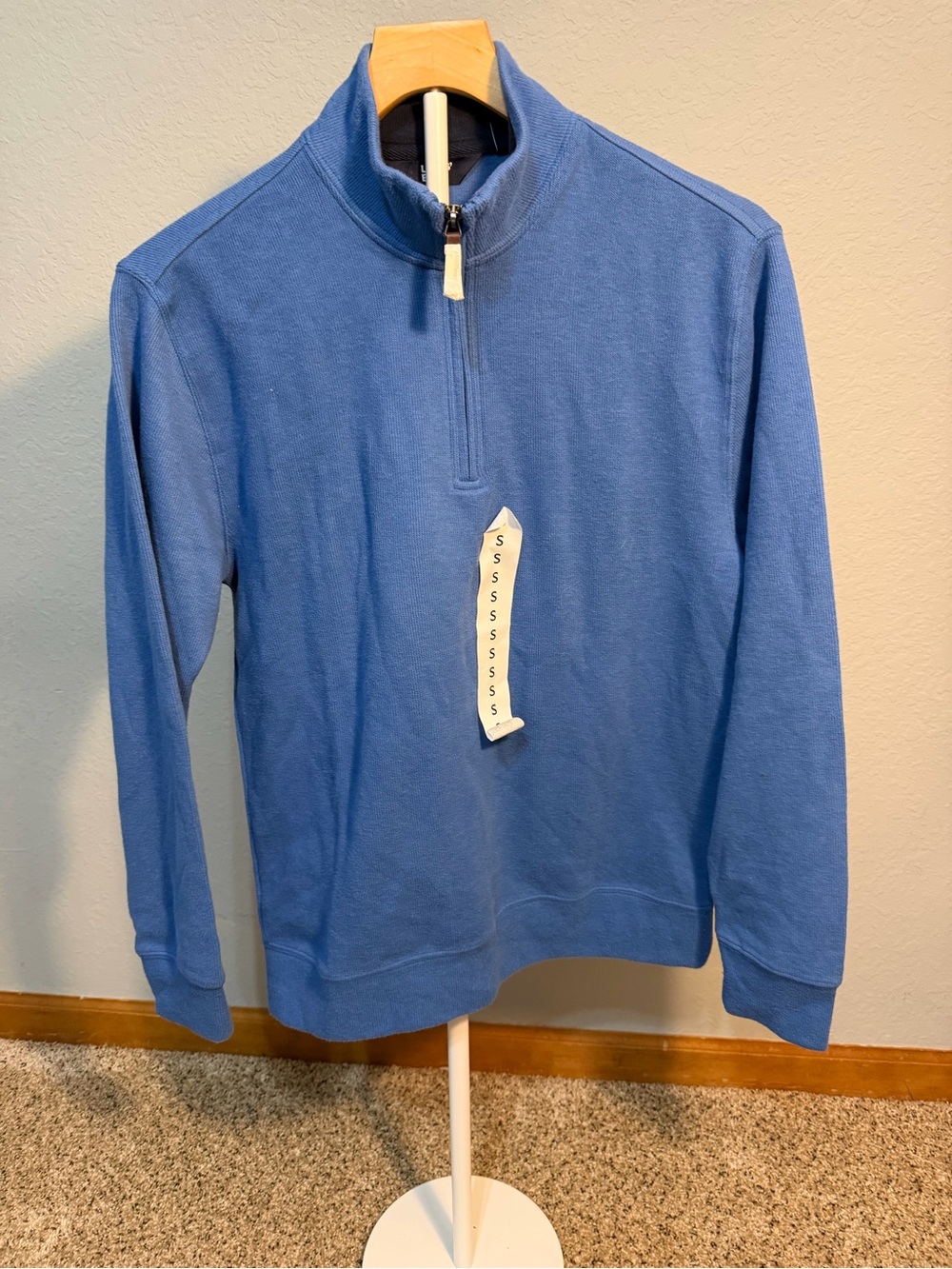 Lands' End Men's Half-Zip Sweater in Blue